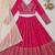 pink georgette embroidered lehenga choli