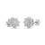 925 sterling silver Starburst Diamond Stud Earrings