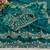 Teal Color Sequins and zari embroidery work Satin Saree