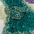 Teal Color Sequins and zari embroidery work Satin Saree