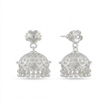 925 sterling silver Traditional Jhumka Bell Earrings 1