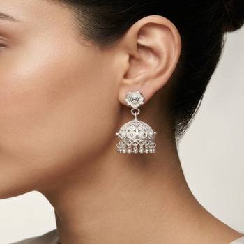 925 sterling silver Traditional Jhumka Bell Earrings 2