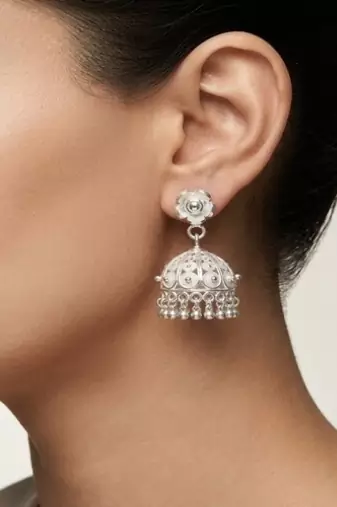 925 sterling silver Traditional Jhumka Bell Earrings