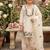 Kids off-white fendy silk embroidered workkurta with farsi plazzo and dupatta
