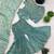 Girls sea green golden fendy silk embroidered work sharara suit set