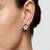 925 sterling silver Flower Earrings with Diamond Accents