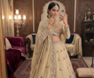 Elegant Ivory Embroidered Bridal Lehenga Choli with Dupatta