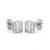 925 sterling silver Princess Cut Diamond Stud Earrings