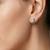 925 sterling silver Princess Cut Diamond Stud Earrings