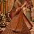 dark orange net embroidered lehenga choli