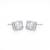 925 sterling silver Princess Cut Diamond Stud Earrings