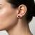 925 sterling silver Round Ruby Bezel Set Stud Earrings