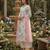 Schiffli Printed suit with crochet lace detailing comes with Kota Doria Dupatta and Cotton Palazzos Set of 3