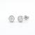 925 sterling silver Round Bezel Set Diamond Stud Earrings