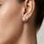 925 sterling silver Round Bezel Set Diamond Stud Earrings