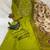 Women olive green embroidered kurta pant set with dupatta