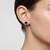925 sterling silver Round Sapphire Bezel Set Stud Earrings