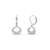 925 sterling silver Open Circle Diamond Dangle Earrings
