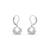 925 sterling silver Open Circle Diamond Dangle Earrings