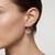 925 sterling silver Open Circle Diamond Dangle Earrings