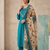 Women rama green embroidered kurta pant set with dupatt