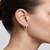 925 sterling silver Pavé Diamond Huggie Earrings