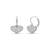 925 sterling silver Pavé Heart Charm Hoop Earrings