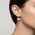 925 sterling silver Pavé Heart Charm Hoop Earrings