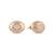 925 sterling silver Rose Gold Stardust Dome Earrings