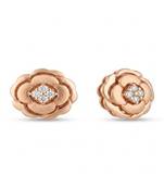 925 sterling silver Diamond Floral Rosette Stud Earrings