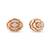 925 sterling silver Diamond Floral Rosette Stud Earrings