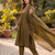 Mehendi green embroidered kurta pant set with dupatta