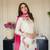 Off-white embroidery roman glass silk blend  sharara suit set