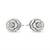 925 sterling silver Silver Bloom Diamond Stud Earrings