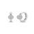 925 sterling silver Pavé Sphere Huggie Hoop Earrings
