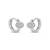 925 sterling silver Pavé Sphere Huggie Hoop Earrings