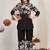 Women chocolate brown floral printed shirt and trousers co-ord set