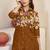 Women mustard yellow floral printed shirt and trousers co-ord set