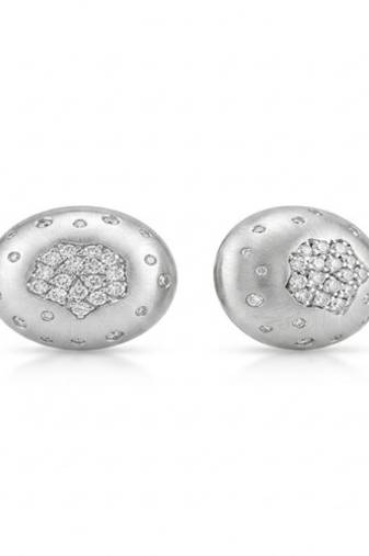925 sterling silver Celestial Diamond Disc Stud Earrings
