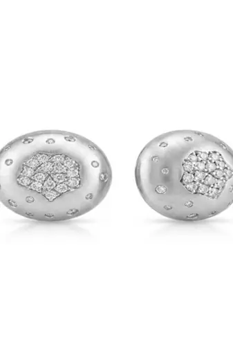 925 sterling silver Celestial Diamond Disc Stud Earrings