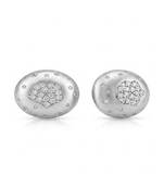 925 sterling silver Celestial Diamond Disc Stud Earrings
