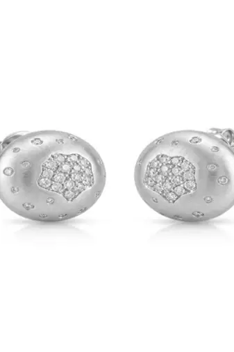 925 sterling silver Celestial Diamond Disc Stud Earrings