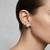 925 sterling silver Celestial Diamond Disc Stud Earrings