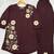 Women coffee brown embroidered tunic & pant co-ord set