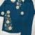 Women teal blue embroidered tunic & pant co-ord set