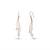925 sterling silver Rose Gold Pearl Cascade Drop Earrings