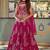 Stylish Hot Pink Thread Work Silk Engagement Wear Lehenga Choli