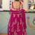 Stylish Hot Pink Thread Work Silk Engagement Wear Lehenga Choli
