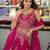 Stylish Hot Pink Thread Work Silk Engagement Wear Lehenga Choli