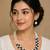 Blue color necklace set with earrings, moti & agate stone, gold plated